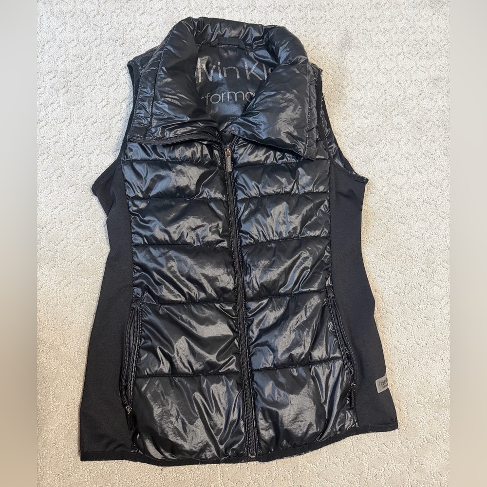 Calvin Klein Shiny Black Puffer Vest
